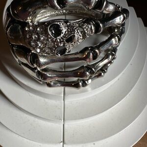 Silver Skull Skeleton Bracelet